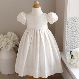 Strasburg Dress Ivory Dupioni Silk Size 3 Special Occasion Flower Girl RARE FIND